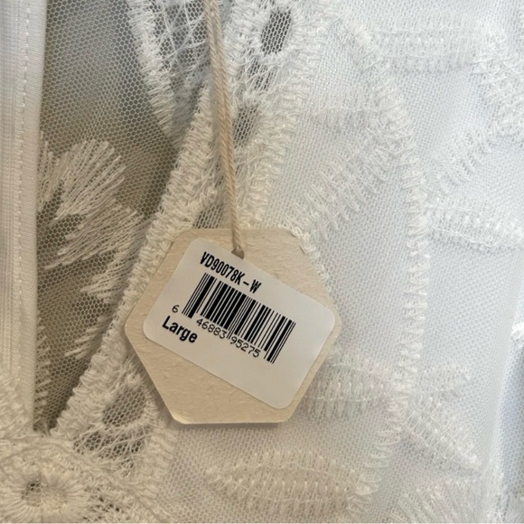 Pink Blush Lace Maternity White Maxi Dress with Sheer Flutter Sleeves - Picture 8 of 10